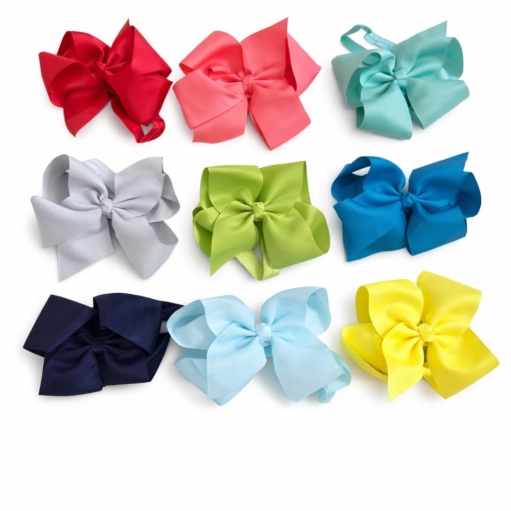 One size satin  bow set on band  - Multiple Colors